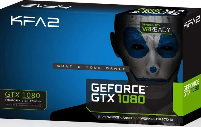 KFA2 GeForce GTX 1080 Virtual Edition, 8GB GDDR5X, DVI, HDMI, 3x DP