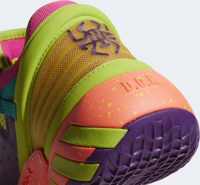 adidas D.O.N. Issue #2 team shock pink/semi solar slime/cloud white (Junior)