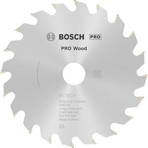 Bosch Professional Optiline Wood Kreissägeblatt 20Z, 130x2.4x20mm, 1 Stück