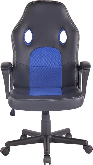 CLP Elbing Kunstleder Bürostuhl, schwarz/blau
