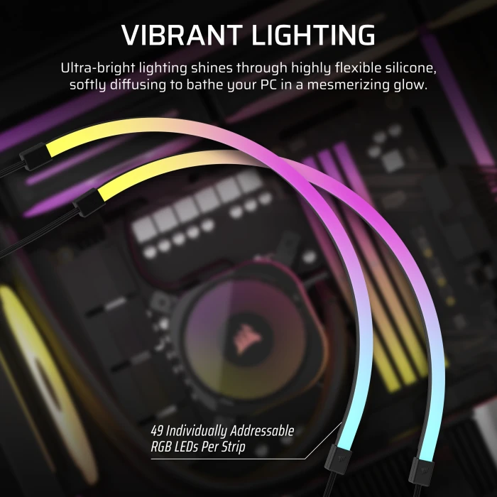 Corsair LS430 Aurora RGB Light Strips für Corsair iCUE, 2x RGB-LED-Streifen