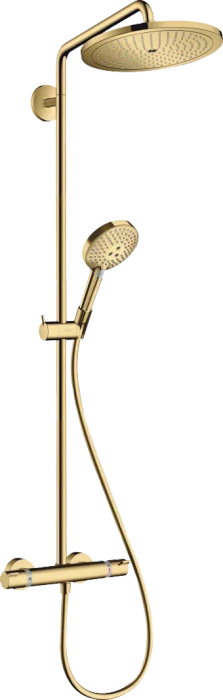 Hansgrohe Croma Select S Showerpipe 280 1jet mit Thermostat und Handbrause Raindance polished gold optic