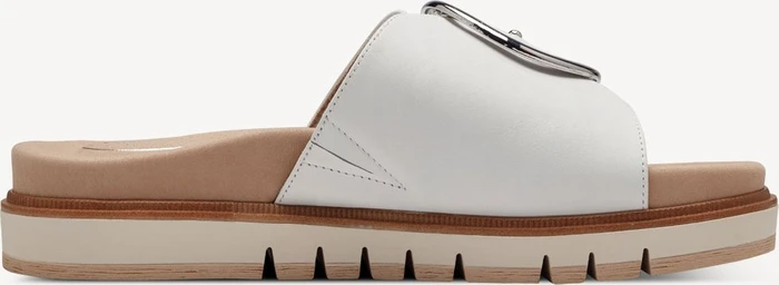 Tamaris Lederpantolette weiß (Damen)