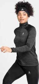 Odlo Run Easy Laufshirt langarm black melange (Damen)