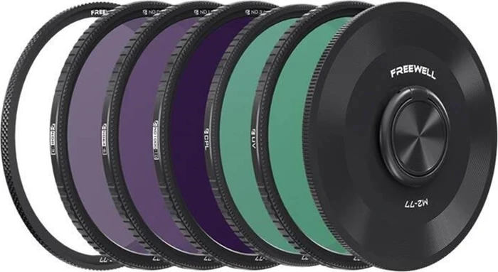 Freewell 5er Pack Magnetischer Quick Swap CPL + UV + ND8 + ND64 + ND1000 Filter 77mm
