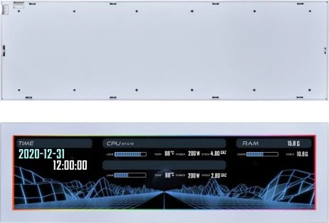 Lian Li 8.8" Universal Screen, Hardware Monitor, weiß, 8.8"