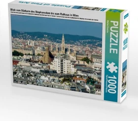Calvendo Blick vom Südturm des Stephansdom bis zum Rathaus in Wien