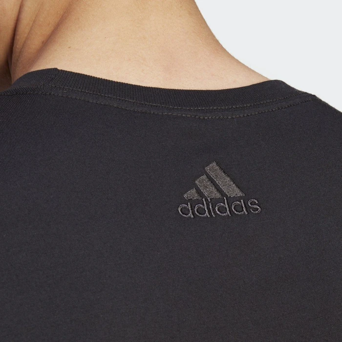 adidas Essentials Single Jersey Linear Embroidered Logo T-Shirt kurzarm schwarz (Herren)