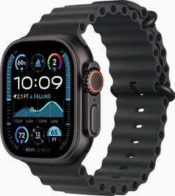 Apple Watch Ultra 2 schwarz mit Ocean Armband schwarz