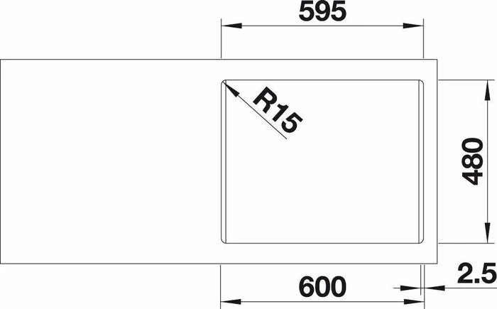 Blanco Lemis 6-IF Einbau Becken reversibel mit Ablauffernbedienung edelstahl (525109) – Bild 5 von 5