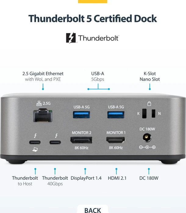 StarTech Universal Docking Station, Thunderbolt 5 [Buchse]