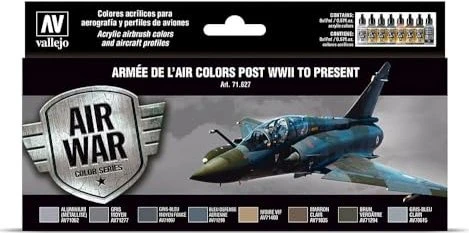 Vallejo Model Air Air War Color Series Armee de l'Air Colors Post WWII to Present Farbset, 8-tlg.
