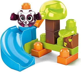 Mattel Mega Bloks Fisher-Price First Builders Guck-Guck Panda-Rutsche Regenwald Spielset