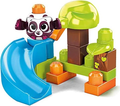 Mattel Mega Bloks Fisher-Price First Builders Guck-Guck Panda-Rutsche Regenwald Spielset