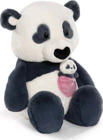 Nici Love Panda mit Herztasche und Baby-Panda 40cm