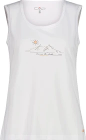 CMP Frontgrafik Tanktop Funktionsshirt ärmellos bianco/salmone (Damen)