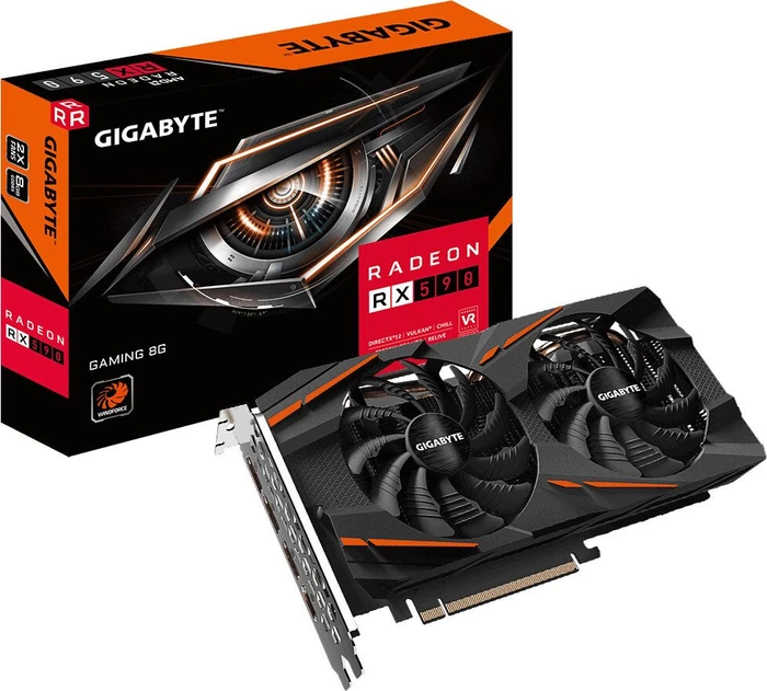 GIGABYTE Radeon RX 590 Gaming 8G (Rev. 2.0), 8GB GDDR5, HDMI, 3x DP
