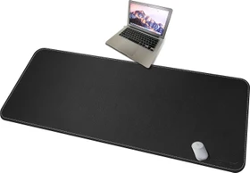 Cennbie Schreibtischunterlage Leder, Mauspad 4XL, 1500x700mm, schwarz