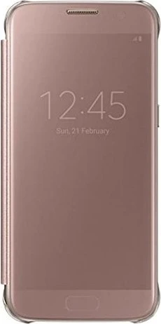 Samsung Clear View Cover für Galaxy S7 Edge rosegold