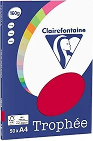 Clairefontaine Trophée Universalpapier matt kirschrot, A4, 160g/m², 100 Blatt
