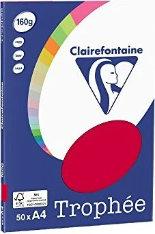 Clairefontaine Trophée Universalpapier matt kirschrot, A4, 160g/m², 100 Blatt