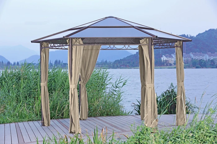 Garden Pleasure Salmon Pavillon 395x270cm beige