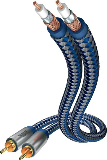 in-akustik Composite Audio Kabel 3m blau/silber