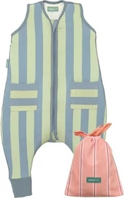 Molis&Co Schlafsack mit Füßen Gr.70, 0.5TOG green & blue stripes
