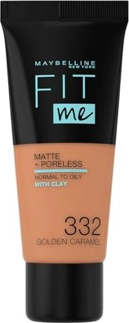 Maybelline Fit Me Matte & Poreless Foundation 332 golden caramel, 30ml
