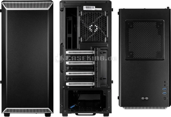 Phanteks Eclipse P300 schwarz/weiß, Glasfenster