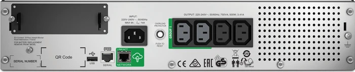 APC Smart-UPS Rackmount LCD SmartConnect, 750VA, LCD mit SmartConnect, USB/seriell