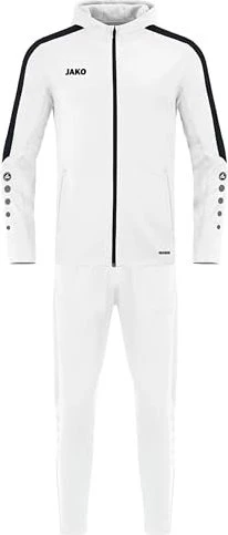 Jako Polyester Power mit Kapuze Trainingsanzug weiß