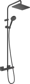Hansgrohe Vernis Shape Showerpipe 230 1jet mit Thermostat Duschsystem mattschwarz