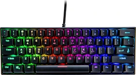 Verbatim SureFire KingPin M1 60% Gaming Keyboard, LEDs RGB, RED Switches, schwarz, USB, US (48713)
