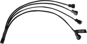 Alphacool 3-Pin auf 4x 3-Pin Verteiler, sleeved, 30cm, schwarz