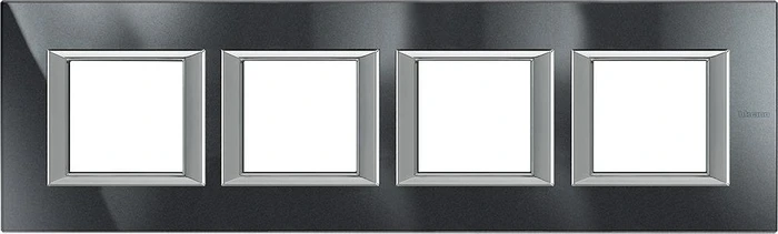 Legrand Axolute Abdeckrahmen 4-fach, Black Aluminium