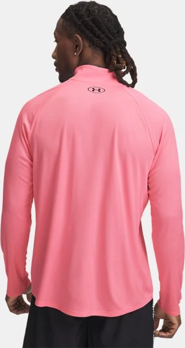 Under Armour Tech Textured Funktionsshirt langarm prime pink/pink/black (Herren)