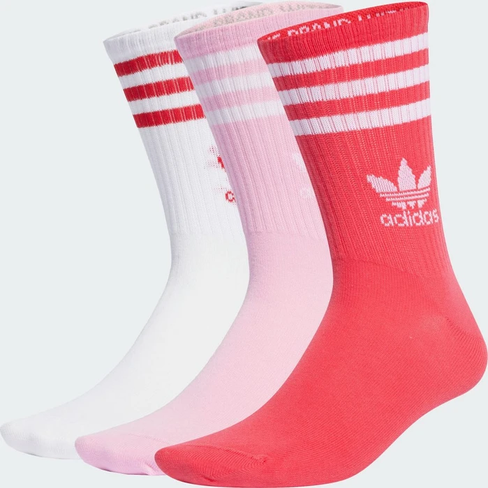 adidas Mid Cut Crew Socken true pink/active pink/white, 3 Paare