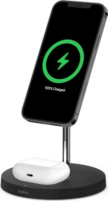 Belkin BoostCharge Pro 2-in-1 Wireless Charger Stand mit MagSafe schwarz