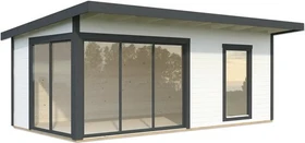 Palmako Andrea 17.1m² Slide Plus Gartenhaus weiß/anthrazit