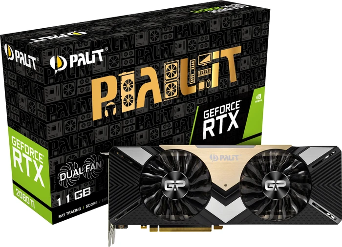 Palit GeForce RTX 2080 Ti Dual, 11GB GDDR6, HDMI, USB-C, 3x DP