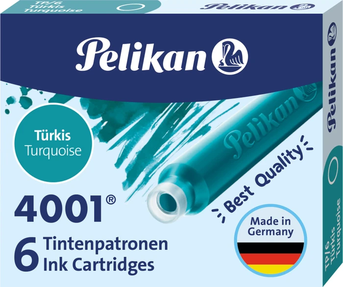 Pelikan 4001 Standard-Tintenpatrone türkis, 6er-Pack