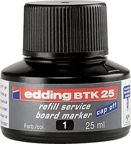 edding BTK25 Whiteboardmarker Tintenflasche schwarz, 25ml