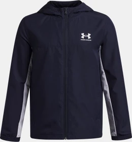 Under Armour Rival Woven Jacke midnight navy/white (Junior)