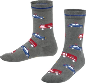 Falke Police and Fire Cars Socken light greymel. (Junior)