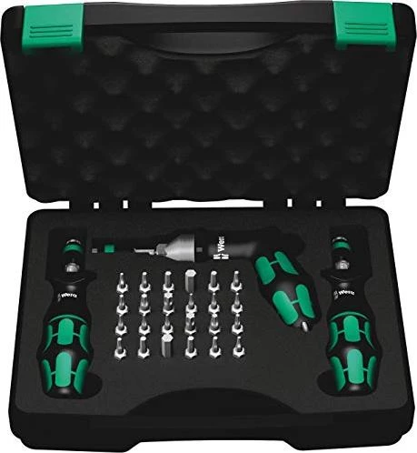 Wera Kraftform Serie 7400 7445/46/47 Drehmoment Bitset inkl. Koffer, 24-tlg.