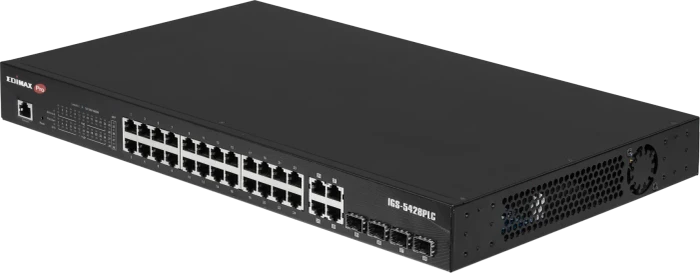 Edimax Pro IGS-1 Industrial Rackmount Gigabit Smart Switch, 24x RJ-45, 4x RJ-45/SFP, 500W PoE+