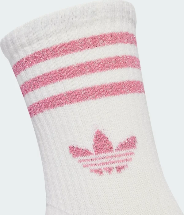 adidas 3-Stripes Glitter Crew Socken pink fusion/white, 2 Paare (Damen)
