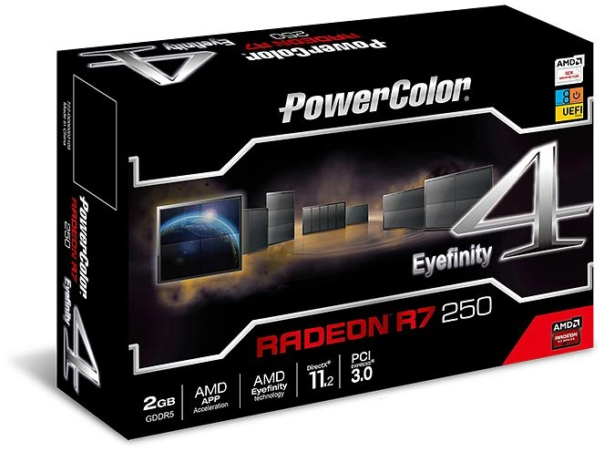 PowerColor Radeon R7 250 Eyefinity 4 LP Edition, 2GB GDDR5, 4x mDP