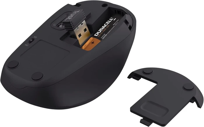 Trust Yuki Silent Wireless Mouse schwarz/grau, USB